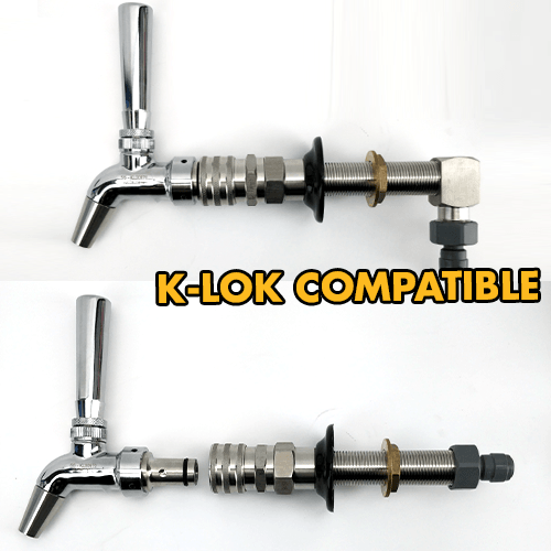 100mm 5/8 All Thread Shank (with Black Plastic Collar and 5/8 nut) - KegLand