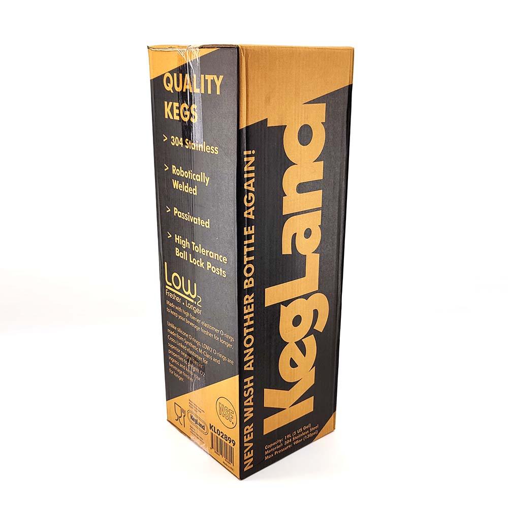 19L Ball Lock Keg with rubber base and handle - NEW - KegLand