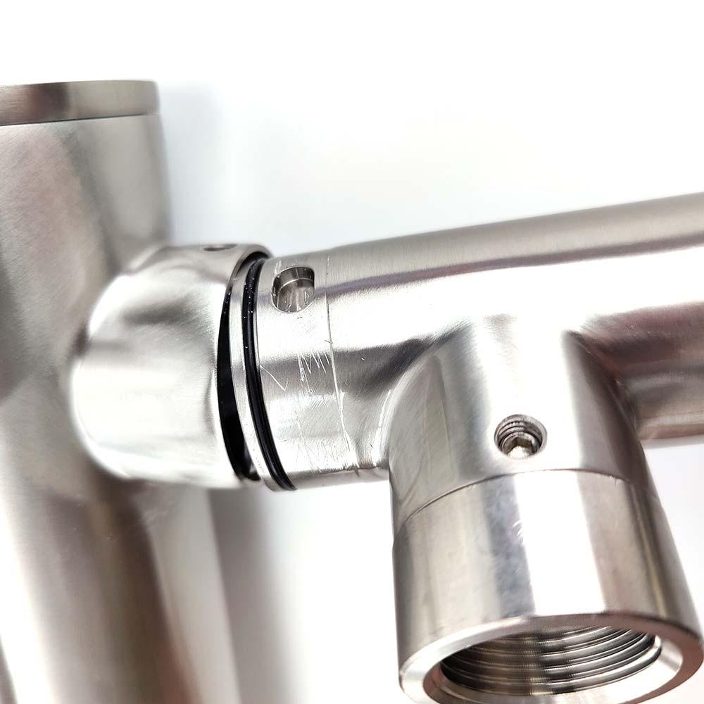 2 Tap - T-Bar Flooded Font - (Stainless Steel) - KegLand