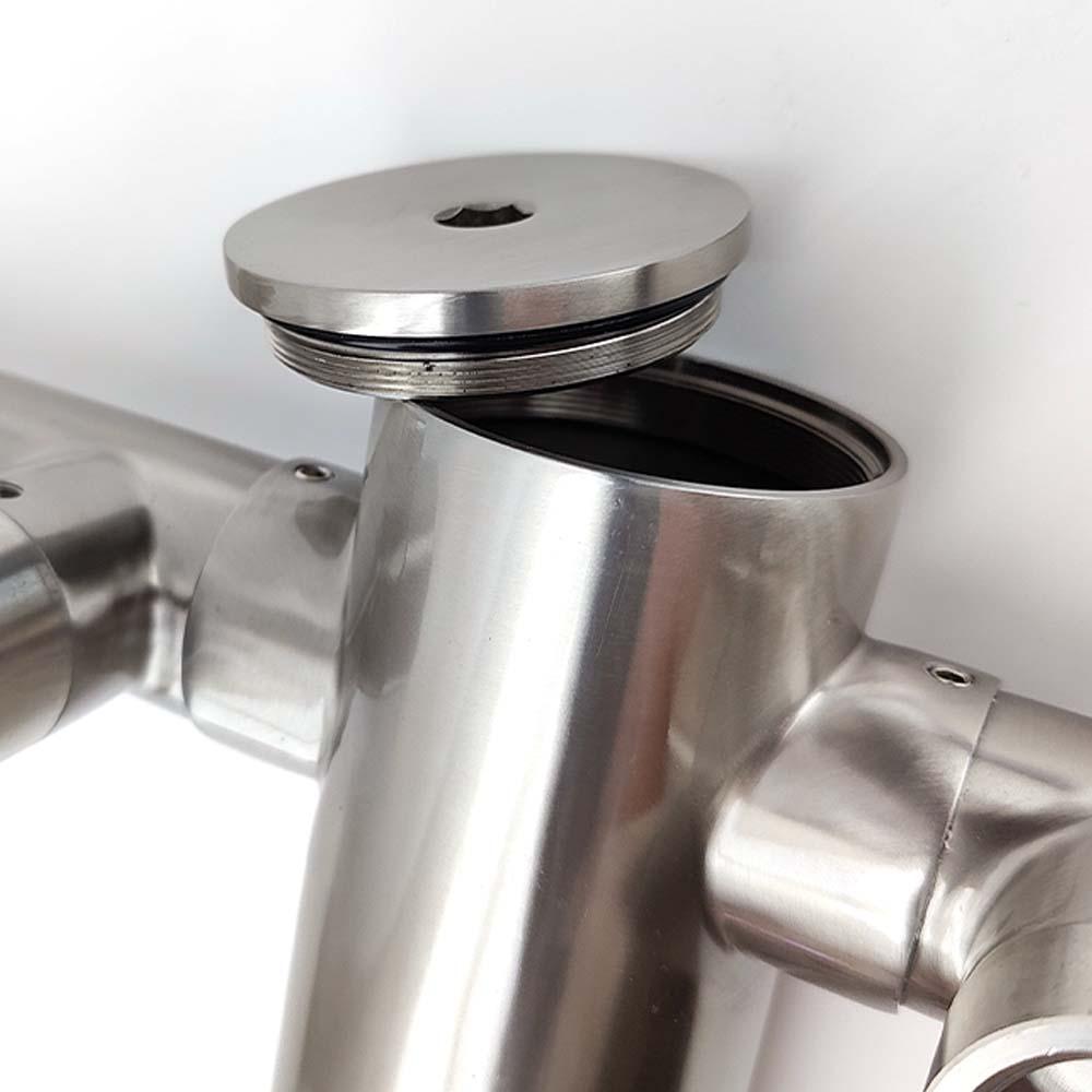 2 Tap - T-Bar Flooded Font - (Stainless Steel) - KegLand