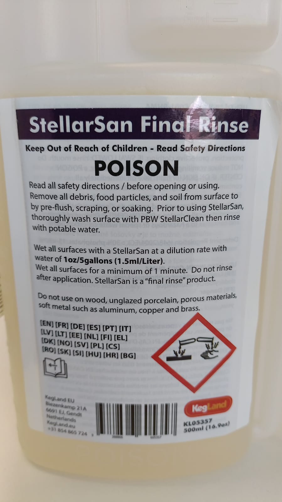 StellarSan Sanitizer - Phosphoric Sanitiser (500ml)