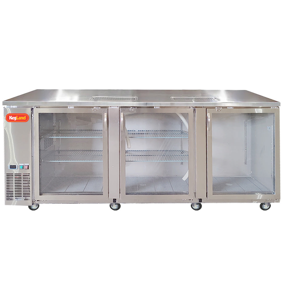 Premium Stainless Steel finish on the new Grand Deluxe 3 Kegerator with double glazed glass doors. Commercial and Tropical Climate Grade, perfect for a cafe or bar.