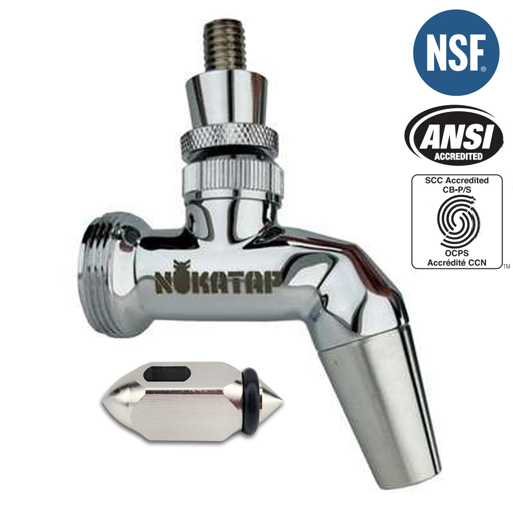 This is the Generation 1 Stainless Steel Shuttle with O-Ring Model of NukaTap. It does not include an overmolded shuttle piece that has less thermal mass than a large metal shuttle.