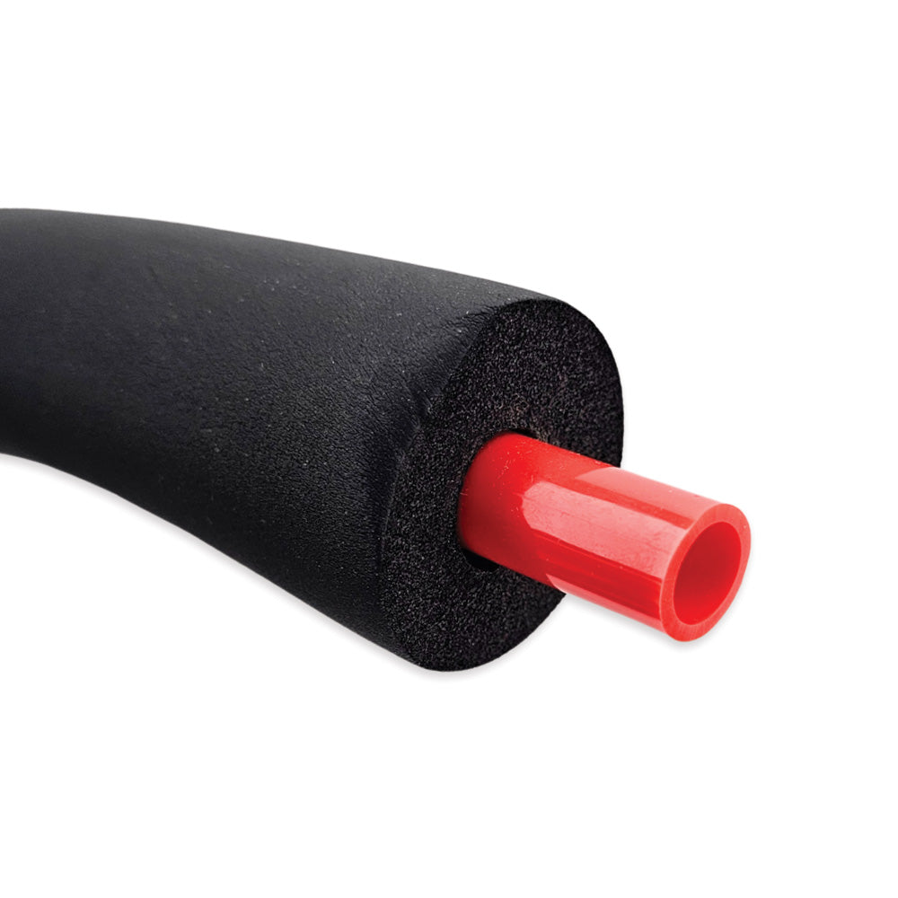 Red Glycol Insulation Hose - 2m Roll x 12mm ID x 16mm OD - Foam 15mm Thick