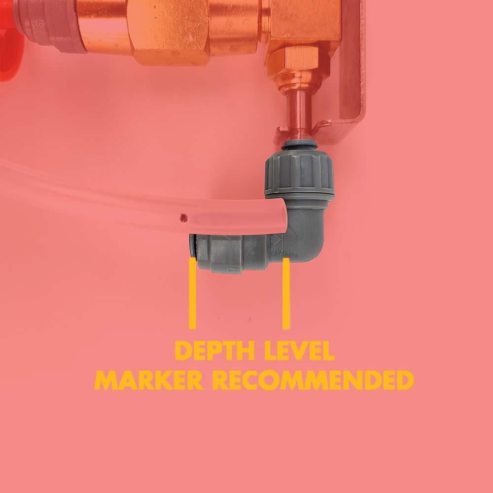 duotight - 6.35mm (1/4) Screwlock x 8mm (5/16) - Reducer Elbow - KegLand