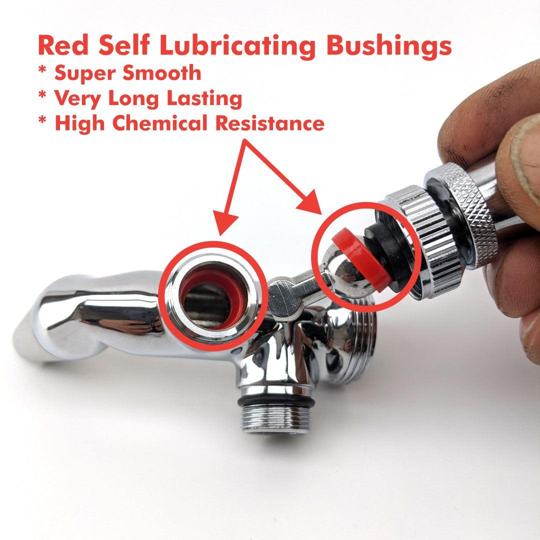 The NUKATAP is the next generation of forward sealing beer tap that supersedes the older INTERTAP design. This new Laminar Flow design reduces foaming and reduces foam and wasted beer.