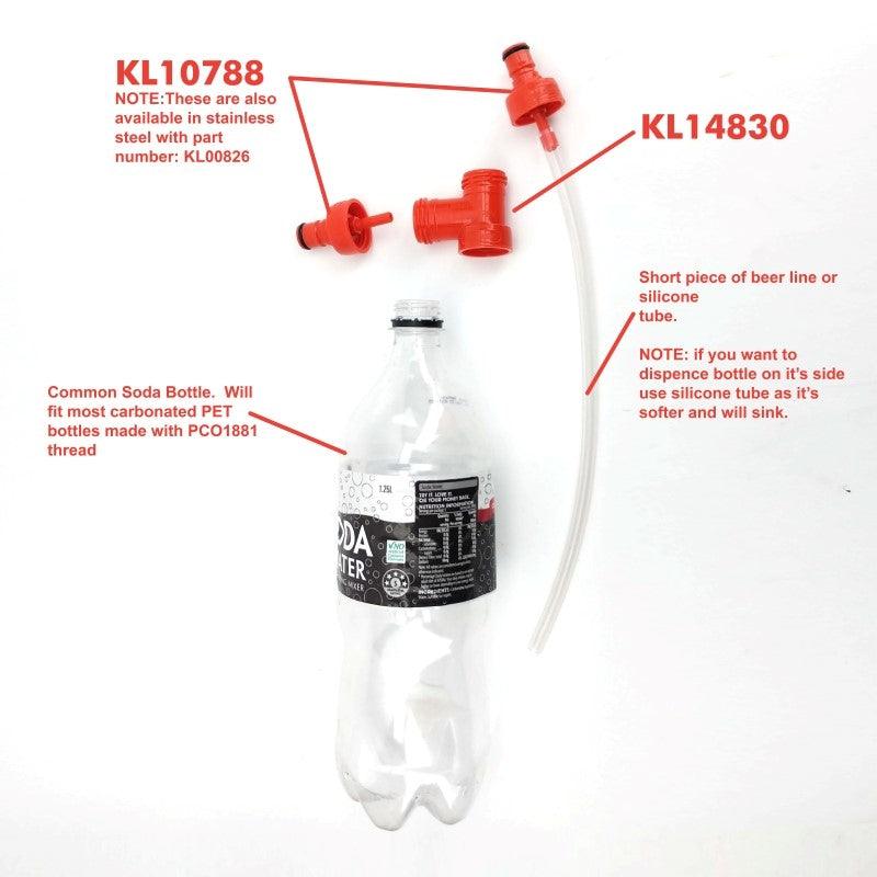 PCO1881 Carbonation Cap Tee Adapter (Female x Male x Male) - KegLand