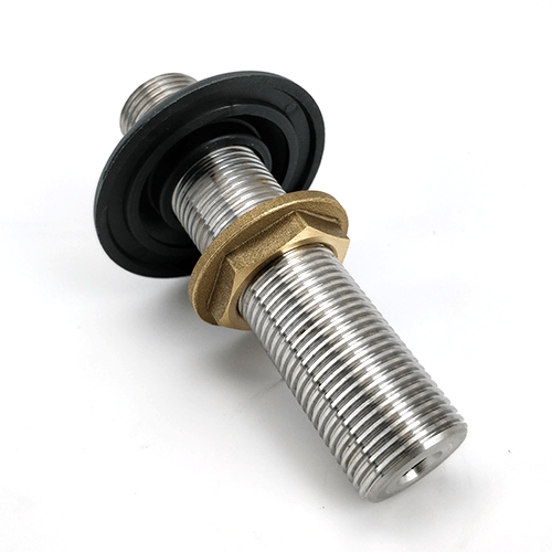 100mm 5/8 All Thread Shank (with Black Plastic Collar and 5/8 nut) - KegLand