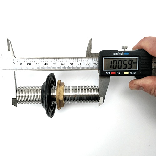 100mm 5/8 All Thread Shank (with Black Plastic Collar and 5/8 nut) - KegLand