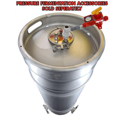 118L Kegmenter with 4inch Flat Lid , Airlock and 2inch end cap - KegLand