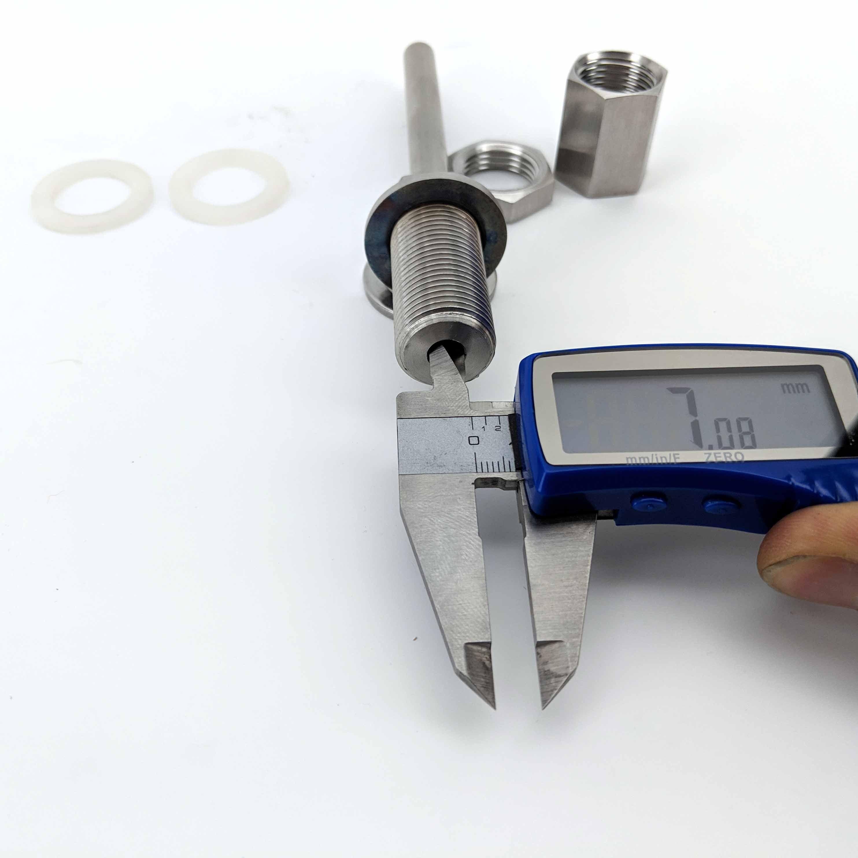 1/2 inch Stainless 100mm Weldless Thermowell - KegLand