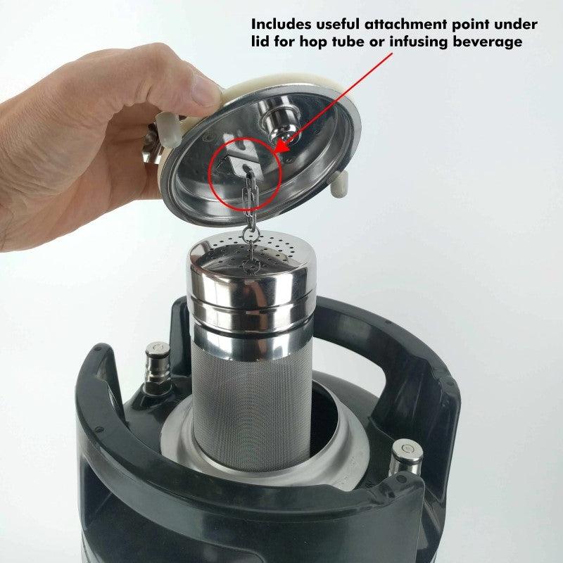 19L Ball Lock Keg with rubber base and handle - NEW - KegLand