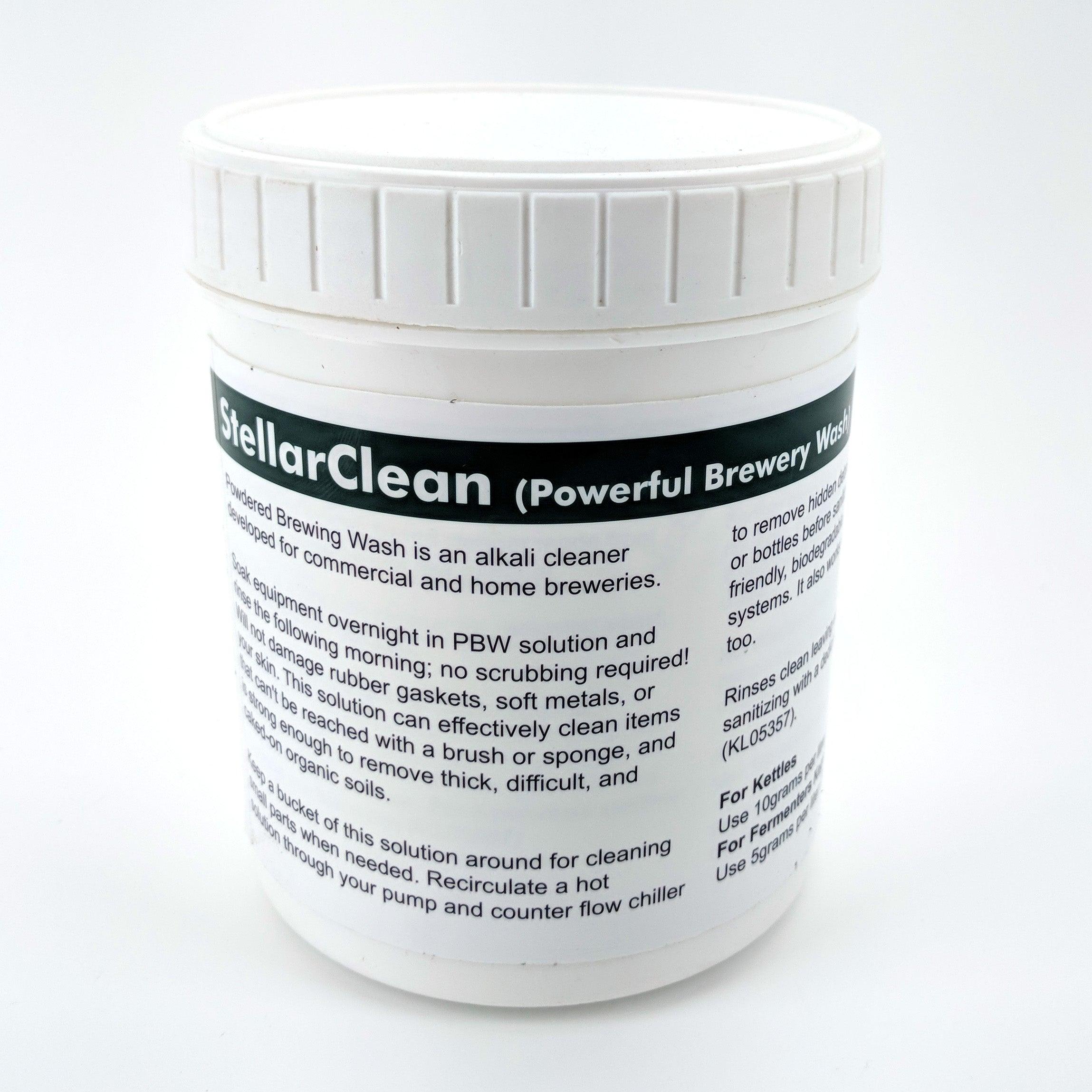 StellarClean Powdered Brewery Wash (PBW) 1kg Tub with 10g Scoop