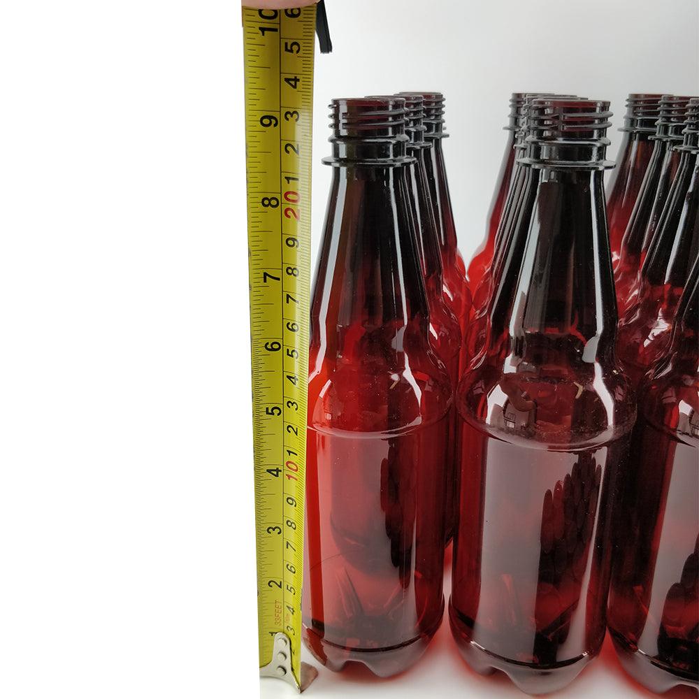 24 x 500mL PET Amber Brown Bottles with Screw Caps - KegLand