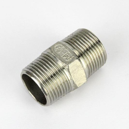 3/4 BSP Stainless Hex Nipple - KegLand