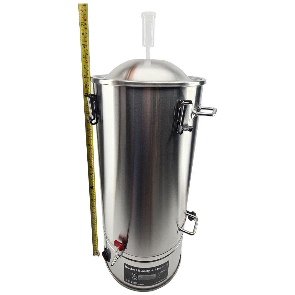 35L SS Bucket Buddy with Heating - Integrated 36 Watt Element 220-240V AC - KegLand