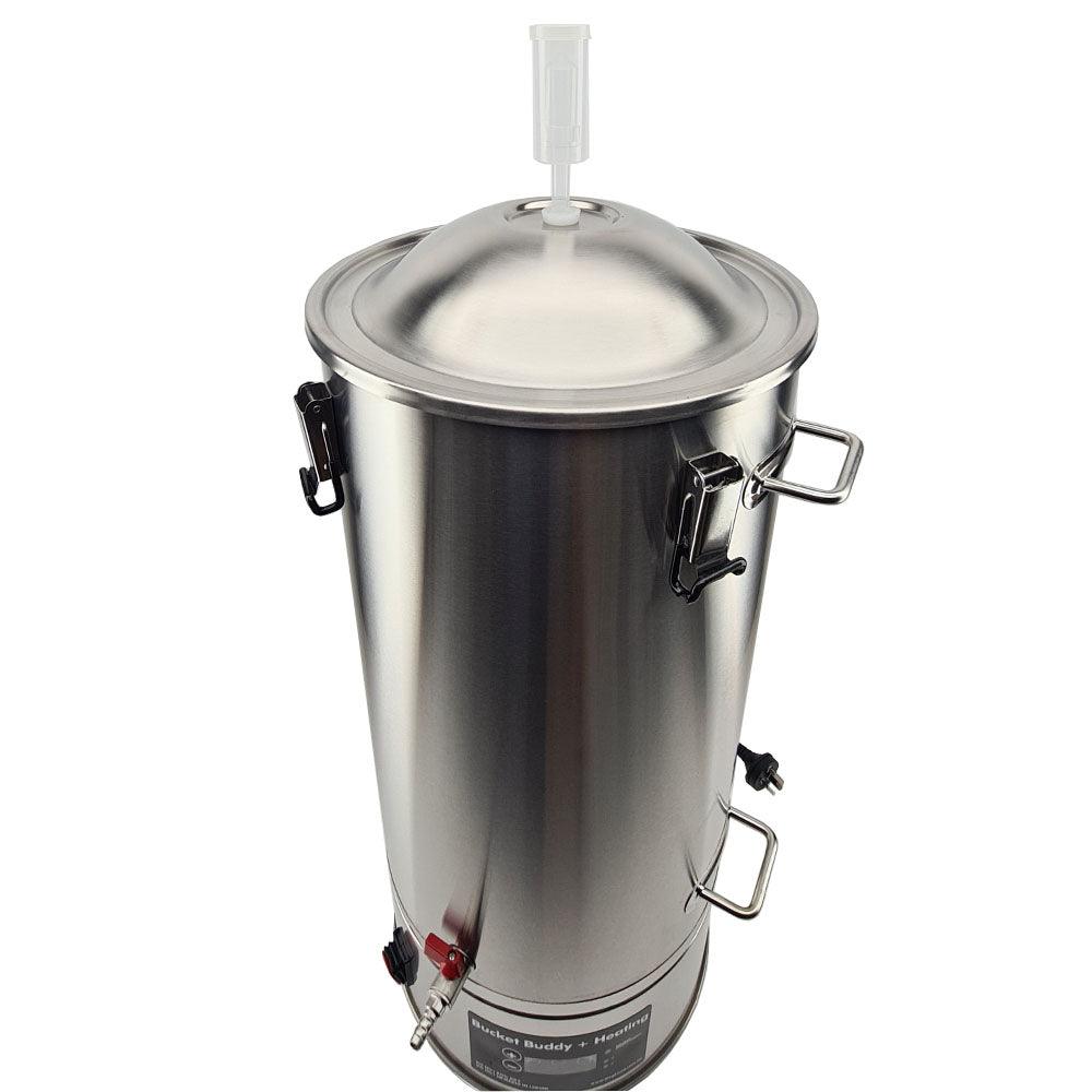 35L SS Bucket Buddy with Heating - Integrated 36 Watt Element 220-240V AC - KegLand