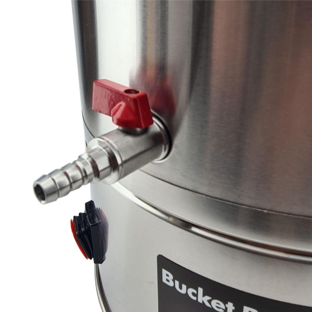 35L SS Bucket Buddy with Heating - Integrated 36 Watt Element 220-240V AC - KegLand