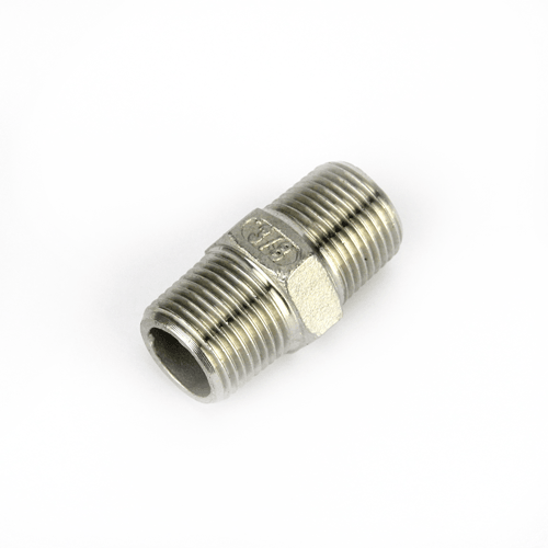 3/8 BSP Stainless Hex Nipple - KegLand