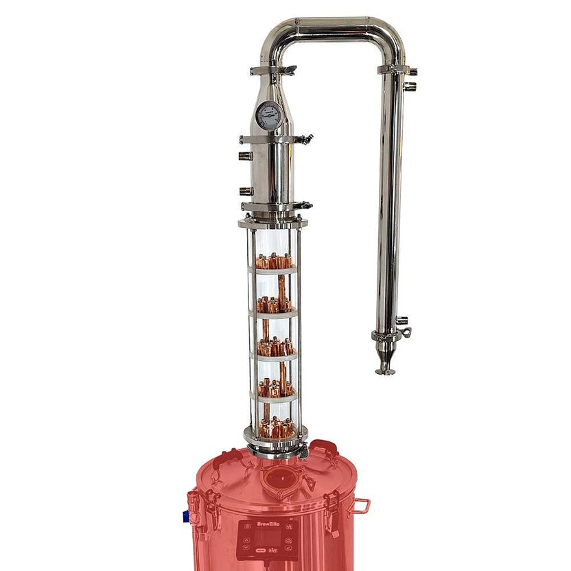 4 Inch TC Borosicilate Glass Distillation Column with Copper Bubbler P ...