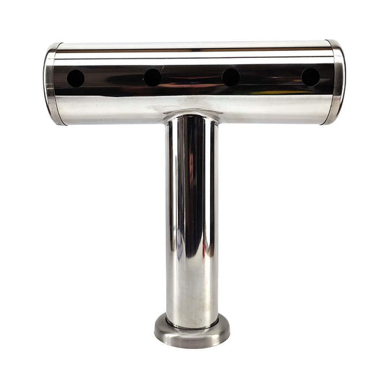 4 Tap T-Bar Brushed Stainless Font Only( Including Screws x 4; Dust Cover & Font Seals ) - KegLand