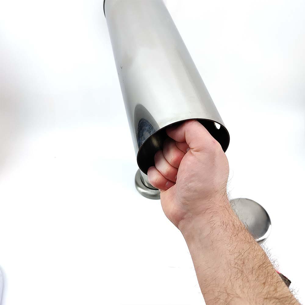 4 Tap T-Bar Brushed Stainless Font Only( Including Screws x 4; Dust Cover & Font Seals ) - KegLand