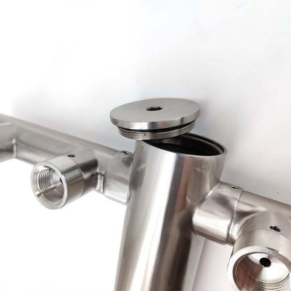 4 Tap - T-Bar Flooded Font - (Stainless Steel)