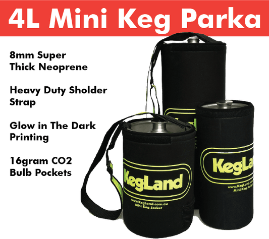 4L Glow in the Dark Mini Keg Neoprene Keg Parka / Jacket - KegLand