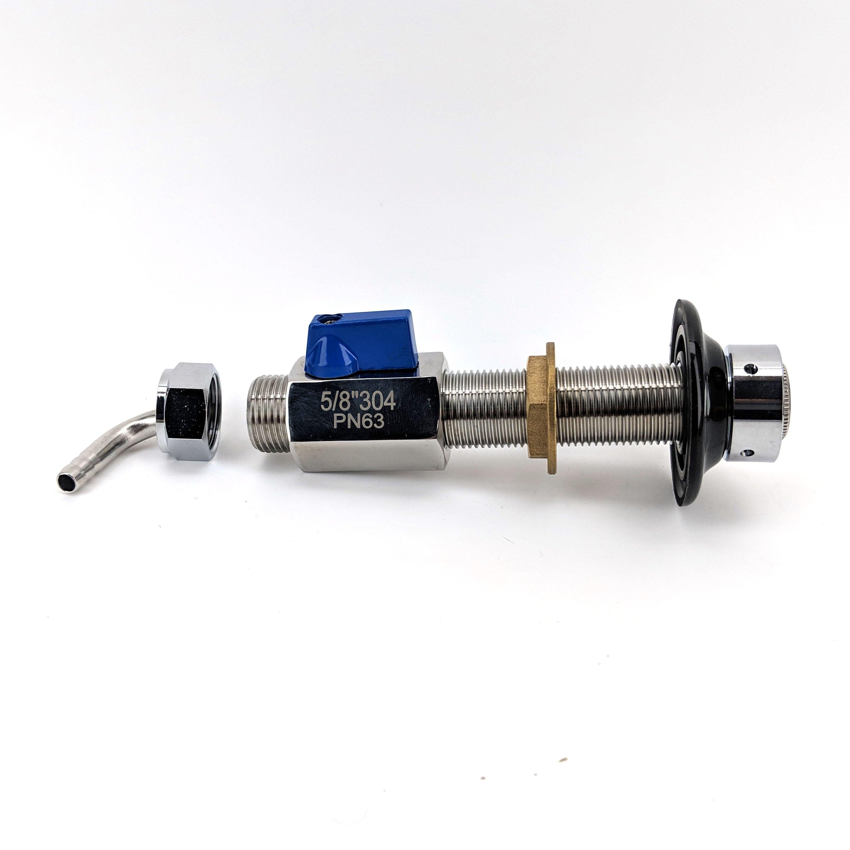 5/8 Stainless Ball Valve (Female x Male) for Keg Couplers - KegLand