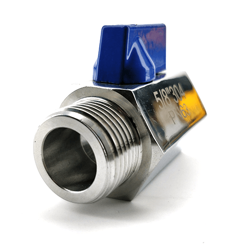 5/8 Stainless Ball Valve (Female x Male) for Keg Couplers - KegLand