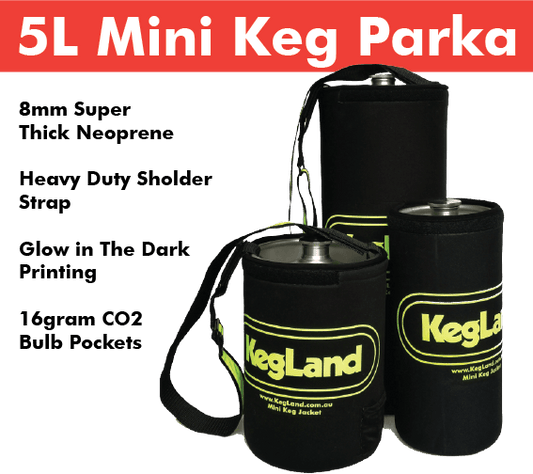 5L Glow in the Dark Mini Keg Neoprene Keg Parka/Jacket - KegLand