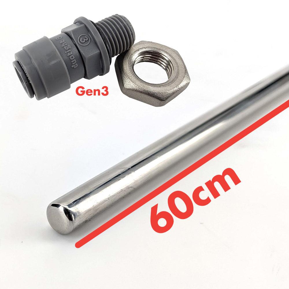 60cm Thermowell (8mm(5/16') OD) Includes duotight 8mm (5/16') x 1/4inch thread with o-ring and nut - KegLand