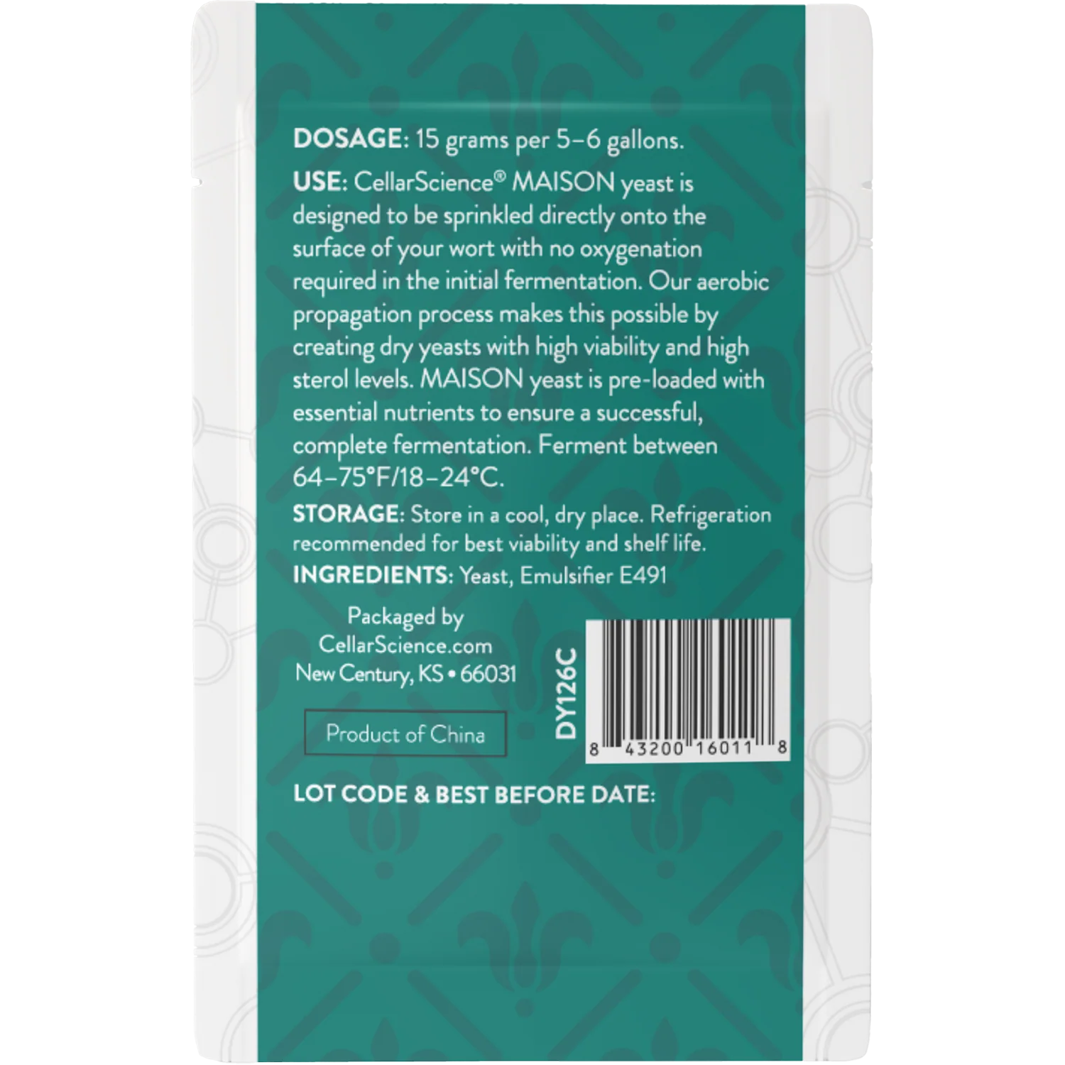 CellarScience® MAISON Dry Yeast 15g | Belgian Ale | Premium Beer Yeast