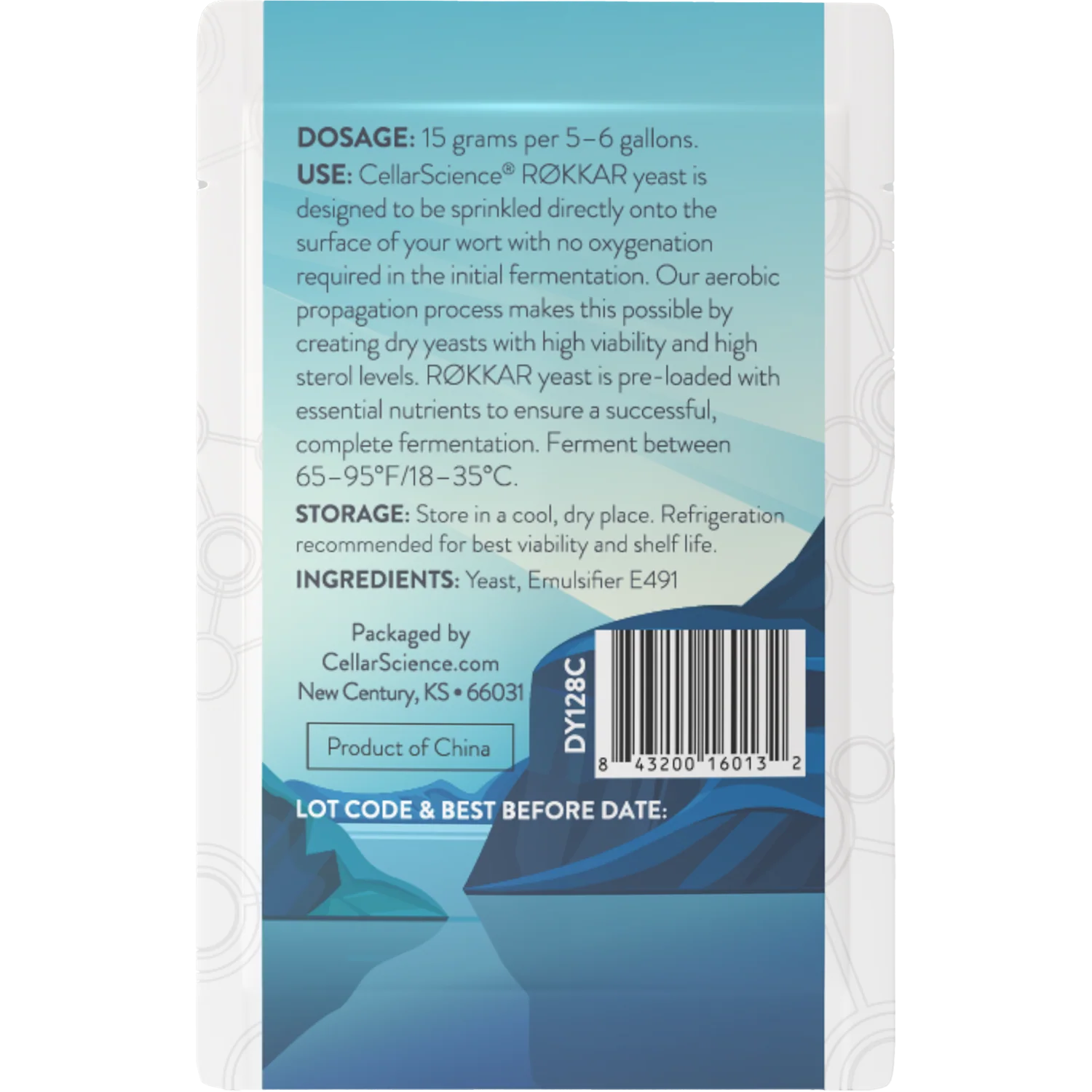 CellarScience® RØKKAR Dry Yeast 15g | Norwegian Ale | Premium Beer Yeast