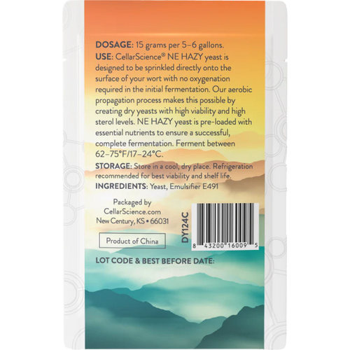 CellarScience® NE HAZY Dry Yeast 15g | New England Ale | Premium Beer Yeast