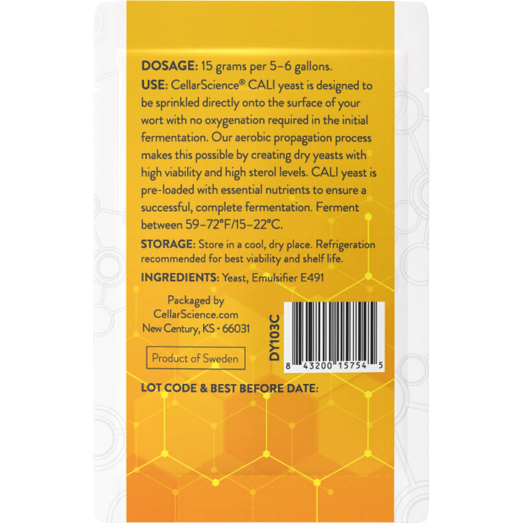 CellarScience® CALI Dry Yeast 15g | American Ale | Premium Beer Yeast