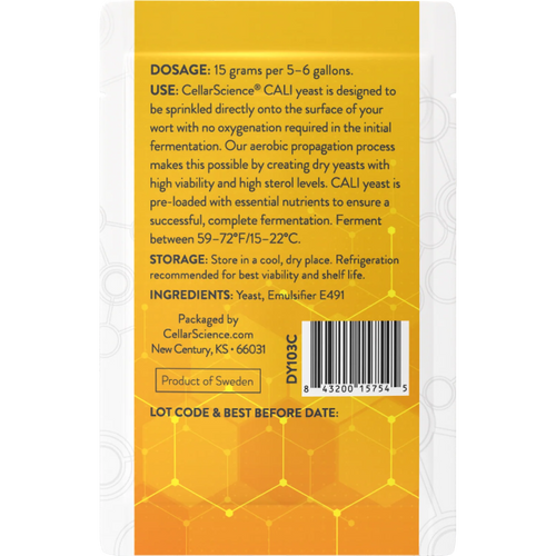 CellarScience® CALI Dry Yeast 15g | American Ale | Premium Beer Yeast