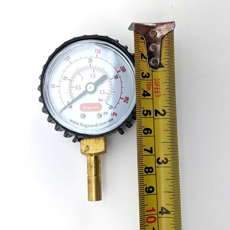 8mm 5/16 Push in Pressure Gauge 0-150psi - KegLand