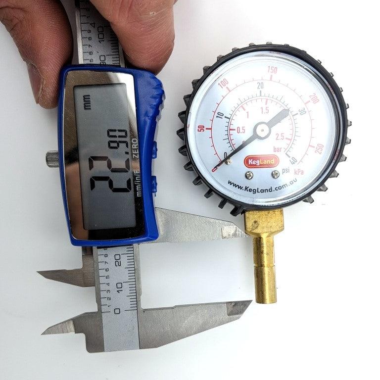 8mm 5/16 Push in Pressure Gauge 0-150psi - KegLand
