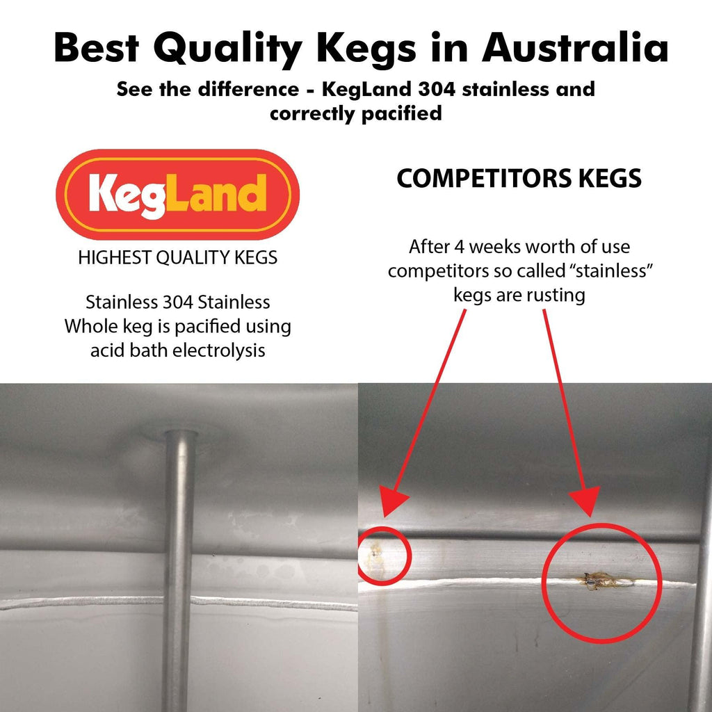 9.5L Ball Lock Keg with rubber base and handle - KegLand