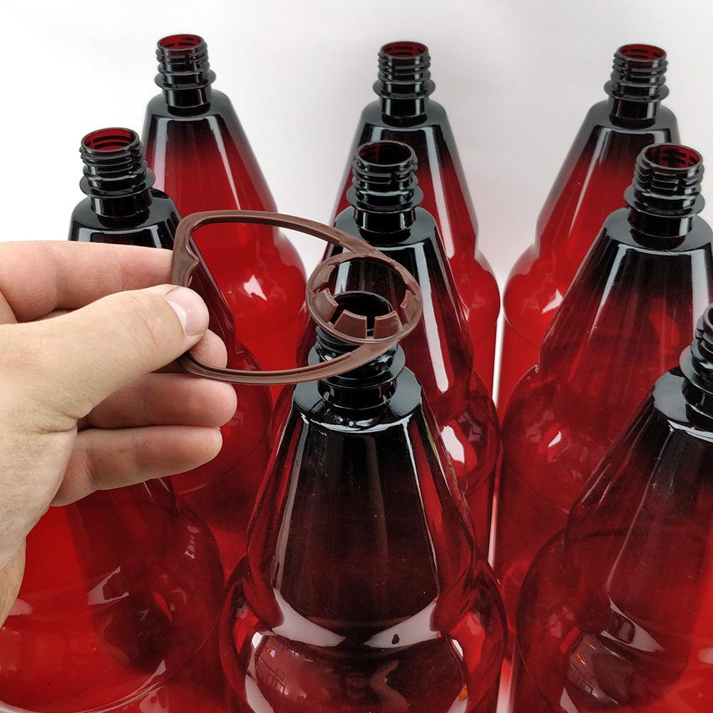 9 x 2500mL PET Amber Brown Bottles with Screw Caps and Handles - KegLand