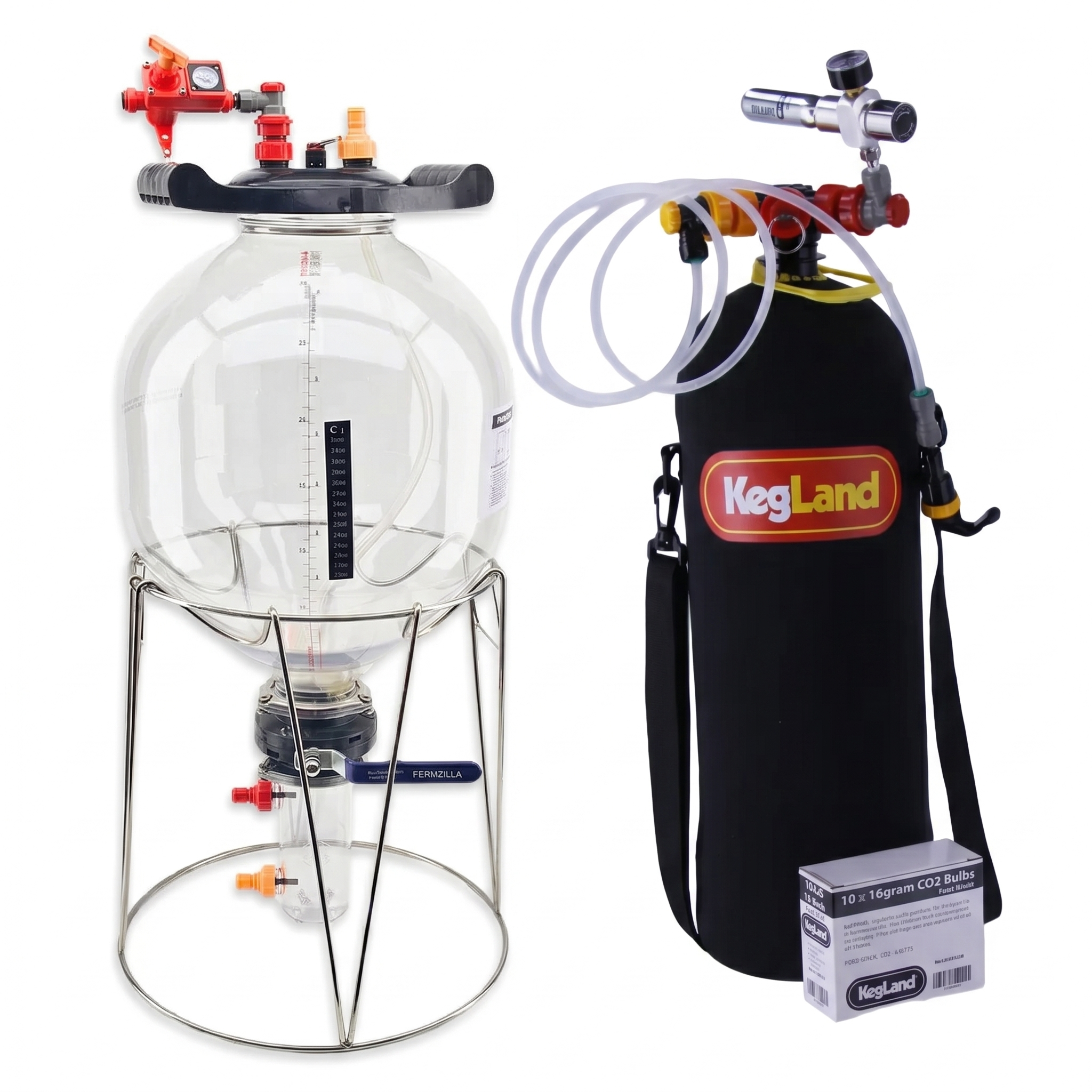 Pressure Fermentation & Closed Transfer Tri-Conical Starter Kit