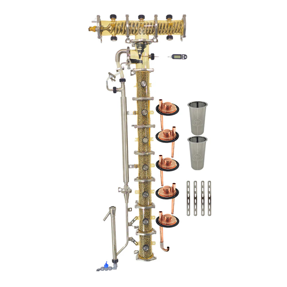 3' PolyPhoenix 7 Azeo / Bubbler Plates / Gin Basket Distillation Mega Kit