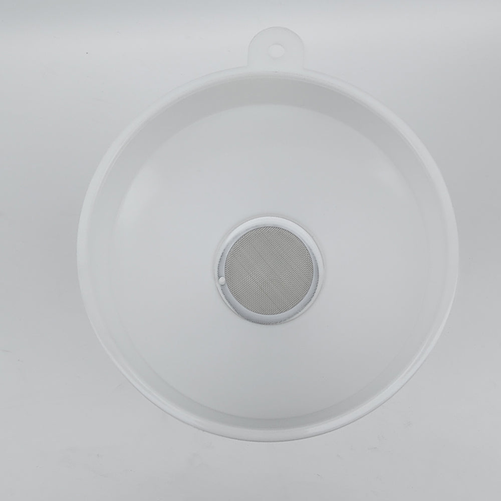 Multipurpose funnel with removable mesh filter. Perfect for measuring liquid and powders with wide opening.