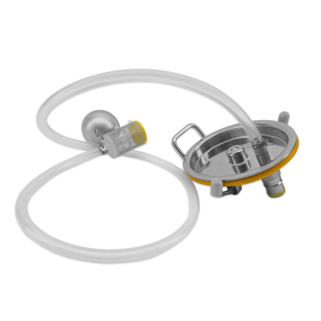 Keg Lid with Liquid Corny Post + SS Float + 80cm Silicone Hose (The Corny Floater)