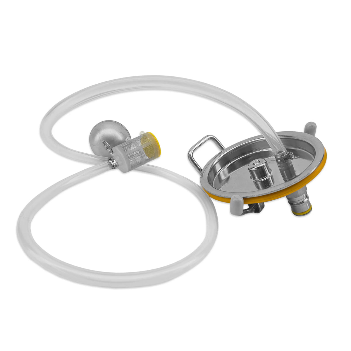 Keg Lid with Liquid Corny Post + SS Float + 80cm Silicone Hose (The Corny Floater)