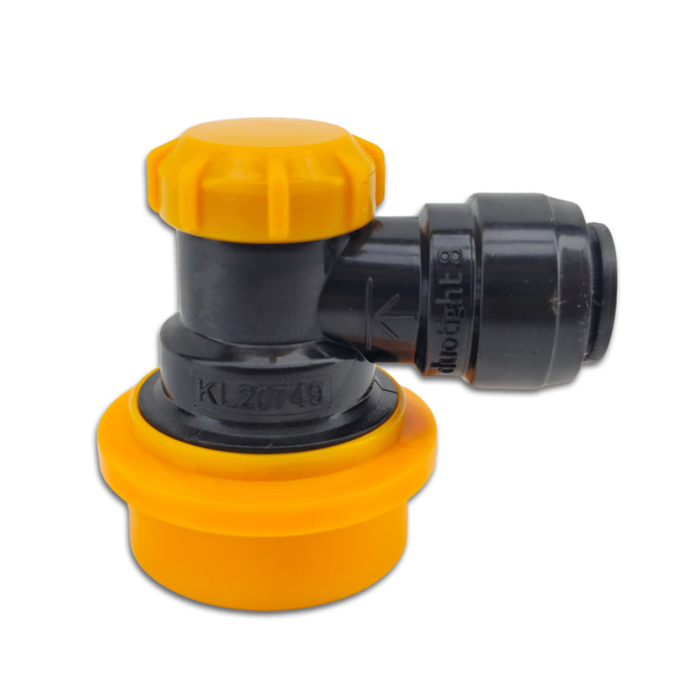 duotight 8mm (5/16) x Ball Lock Disconnect - (Black + Yellow Liquid)