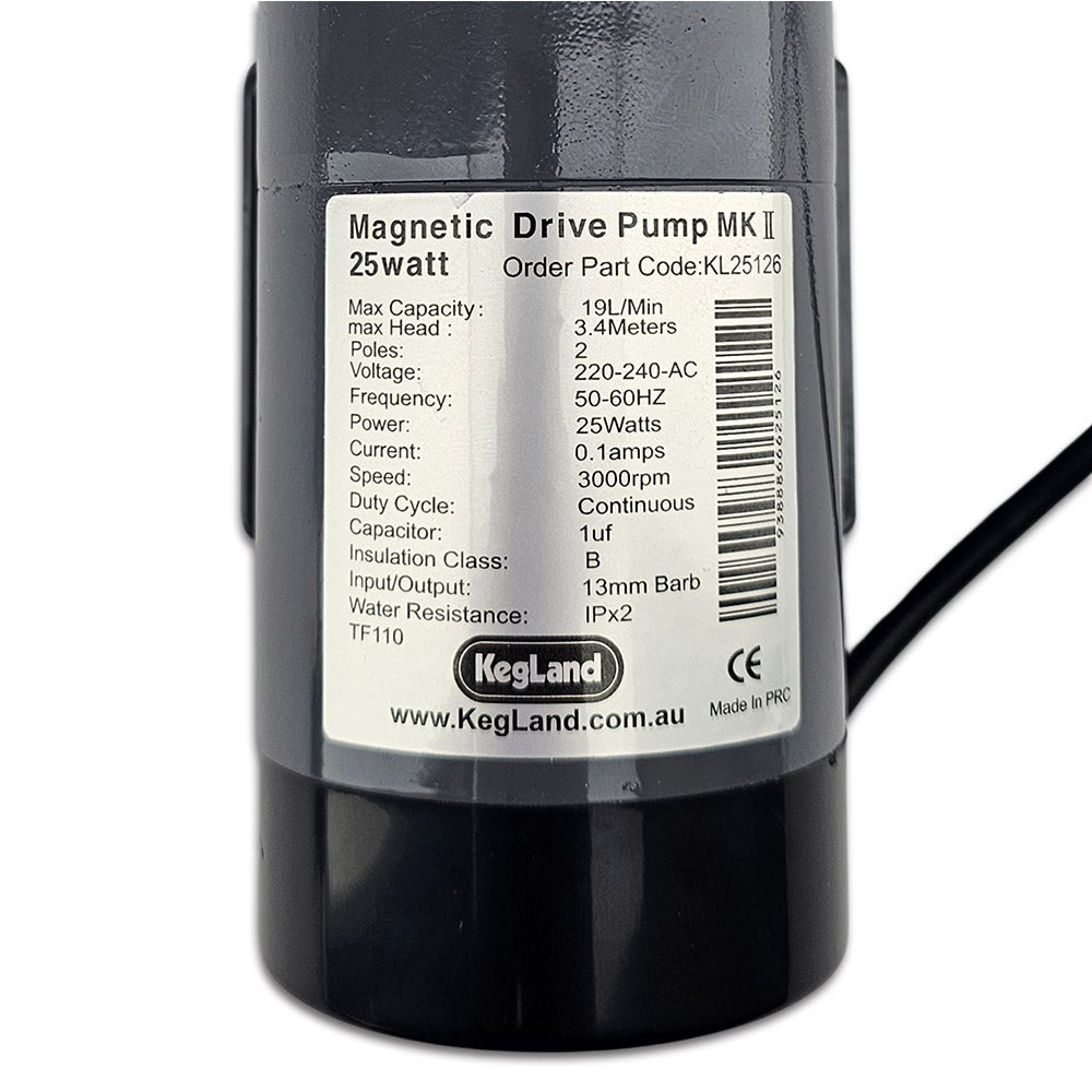 Upgrade your 65L BrewZilla Gen 4 with the all new barbed magnetic driven pump. The Grey Goblin (formerly Green Demon) This pump comes standard with the 100L BrewZilla Gen 4.