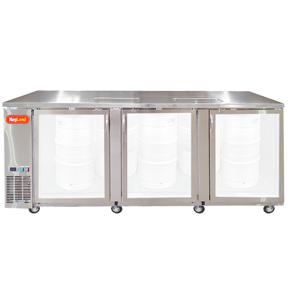 Premium Stainless Steel finish on the new Grand Deluxe 3 Kegerator with double glazed glass doors. Commercial and Tropical Climate Grade, perfect for a cafe or bar.