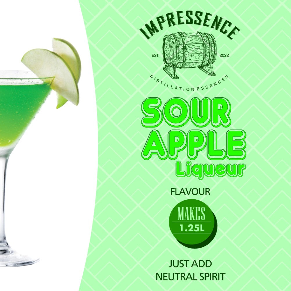 Impressence - Sour Apple Liqueur Spirit Flavouring - 50mL